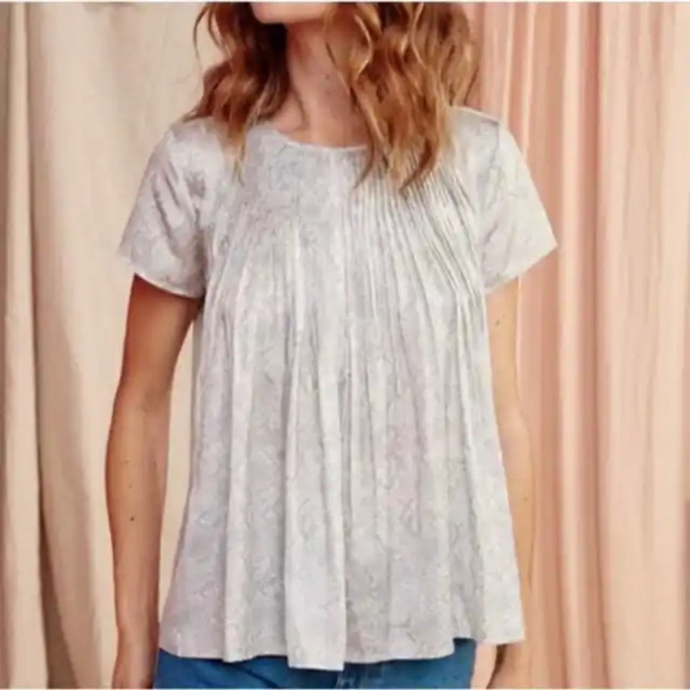 Dolan Anthropologie gray snake print top small NWT